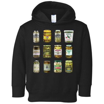 Vintage Canned Pickles Lover Funny Trendy Toddler Hoodie