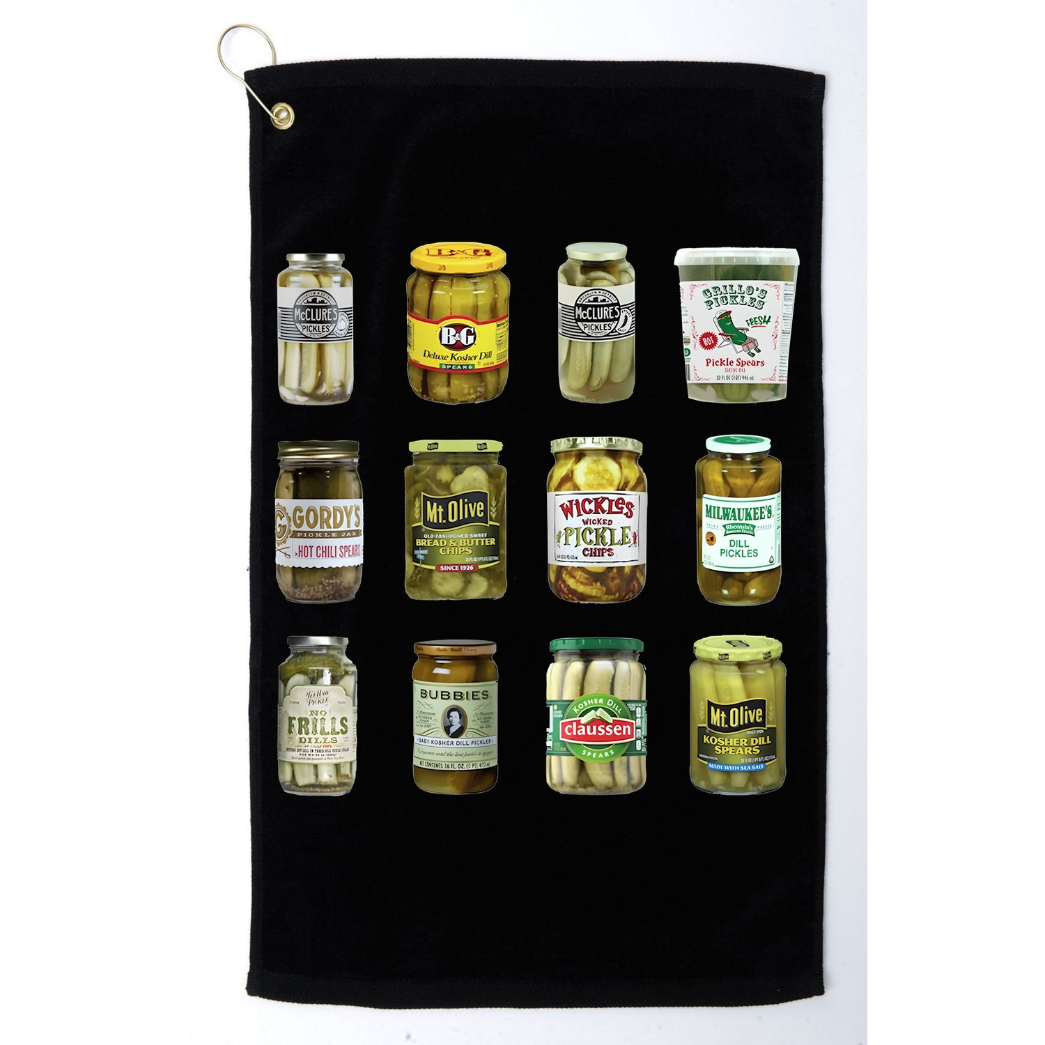 Vintage Canned Pickles Lover Funny Trendy Golf Towel