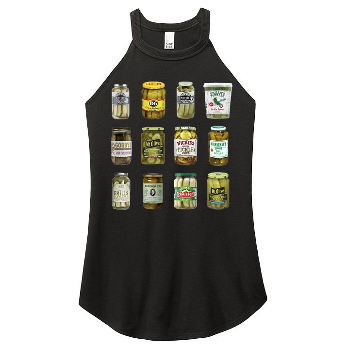 Vintage Canned Pickles Lover Funny Trendy Women's Perfect Tri Rocker Tank