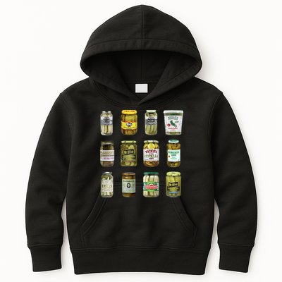 Vintage Canned Pickles Lover Funny Trendy Kids Hoodie
