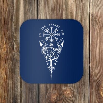 Viking Compass Protection Old Norse Warrior Coaster