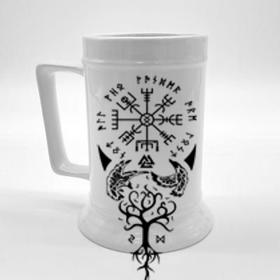 Viking Compass Protection Old Norse Warrior Beer Stein