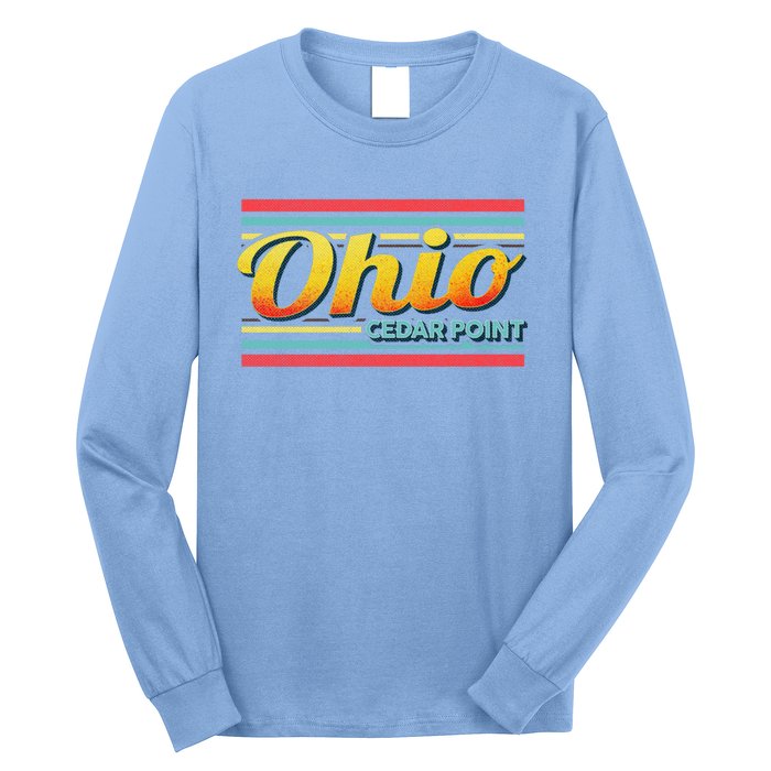 Vintage Cedar Point Ohio Souvenir Gift 70s 80s Style Gift Long Sleeve Shirt