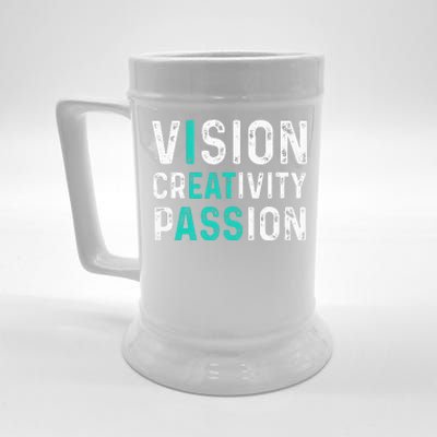 Vision Creativity Passion Vintage Beer Stein