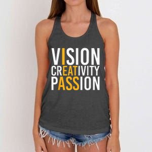 Vision Creativity Passion Women's Knotted Racerback Tank