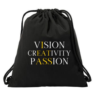 Vision Creativity Passion Drawstring Bag