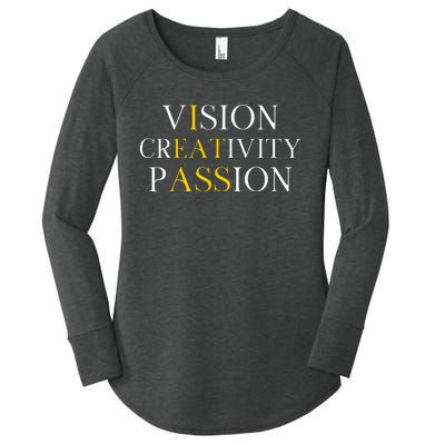 Vision Creativity Passion Women's Perfect Tri Tunic Long Sleeve Shirt