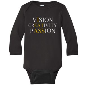 Vision Creativity Passion Baby Long Sleeve Bodysuit