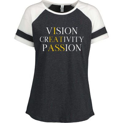 Vision Creativity Passion Enza Ladies Jersey Colorblock Tee