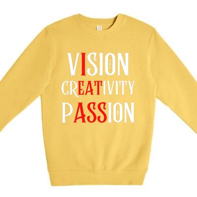 Vision Creativity Passion Premium Crewneck Sweatshirt