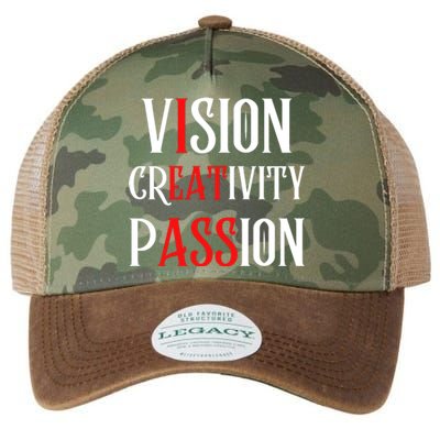 Vision Creativity Passion Legacy Tie Dye Trucker Hat