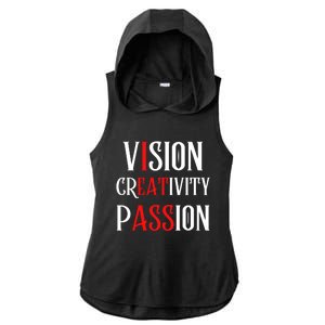 Vision Creativity Passion Ladies PosiCharge Tri-Blend Wicking Draft Hoodie Tank