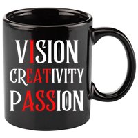 Vision Creativity Passion 11oz C Handle Ceramic Mug