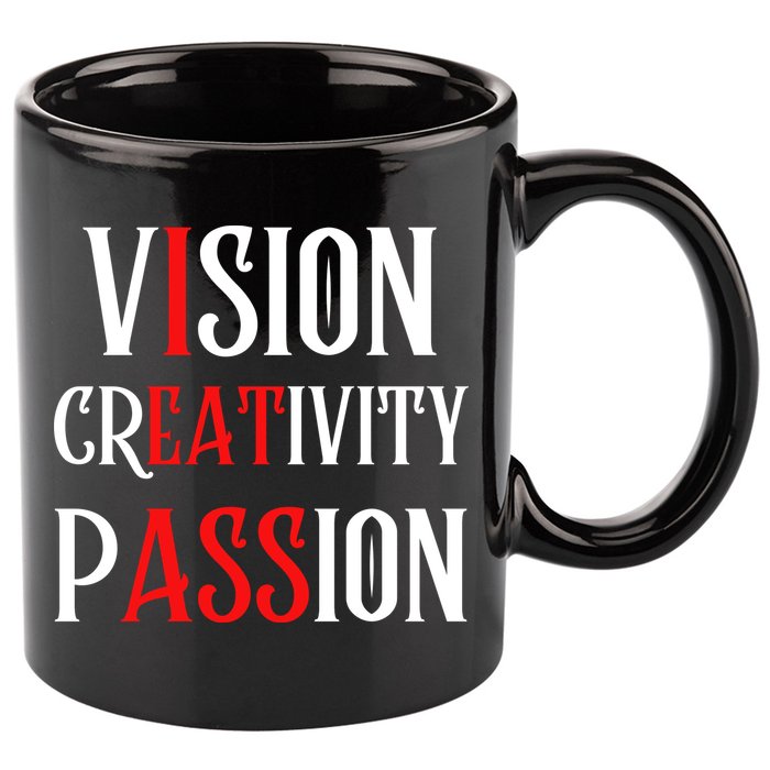 Vision Creativity Passion 11oz C Handle Ceramic Mug