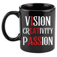 Vision Creativity Passion 11oz C Handle Ceramic Mug
