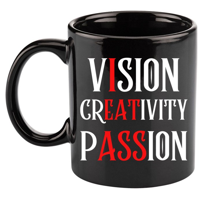 Vision Creativity Passion 11oz C Handle Ceramic Mug