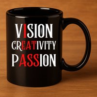 Vision Creativity Passion 11oz C Handle Ceramic Mug