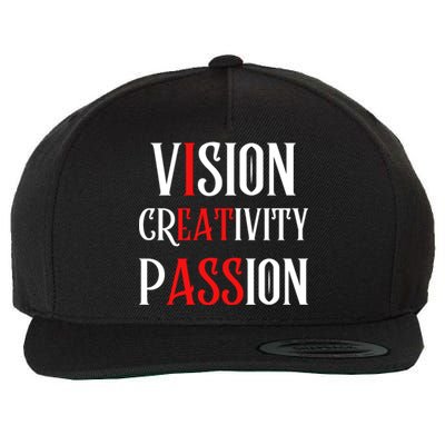 Vision Creativity Passion Wool Snapback Cap