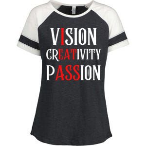 Vision Creativity Passion Enza Ladies Jersey Colorblock Tee