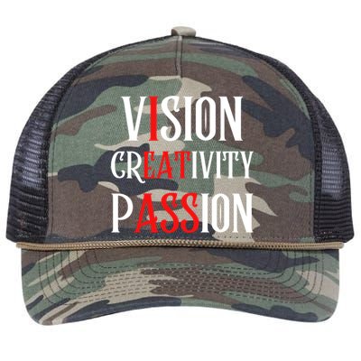 Vision Creativity Passion Retro Rope Trucker Hat Cap