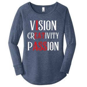 Vision Creativity Passion Women's Perfect Tri Tunic Long Sleeve Shirt