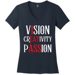 Vision Creativity Passion Women's V-Neck T-Shirt