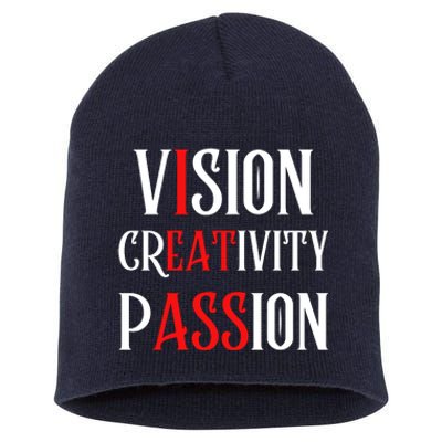 Vision Creativity Passion Short Acrylic Beanie