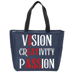 Vision Creativity Passion Zip Tote Bag