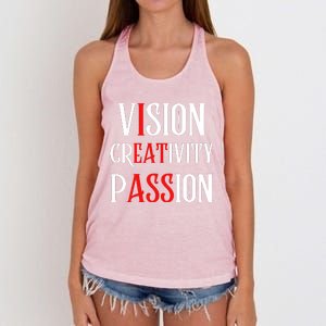 Vision Creativity Passion Women's Knotted Racerback Tank