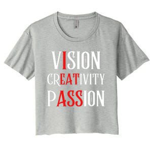 Vision Creativity Passion Women's Crop Top Tee