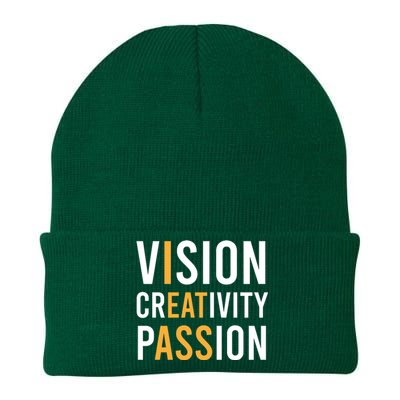 Vision Creativity Passion | I Eat Ass Funny Hidden Message Knit Cap Winter Beanie