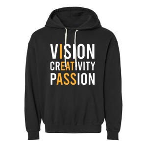 Vision Creativity Passion | I Eat Ass Funny Hidden Message Garment-Dyed Fleece Hoodie