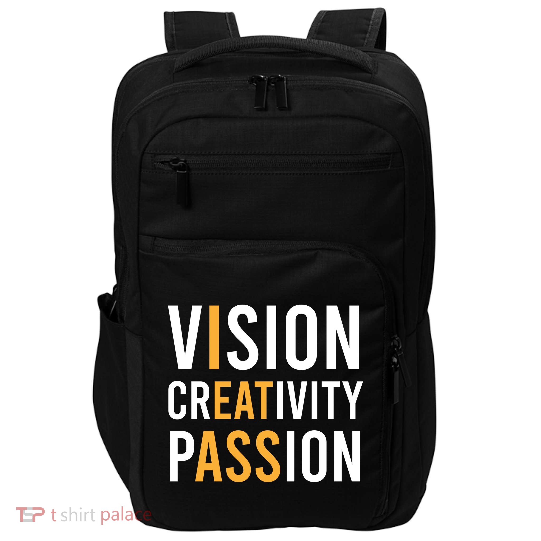 Vision Creativity Passion | I Eat Ass Funny Hidden Message Impact Tech Backpack