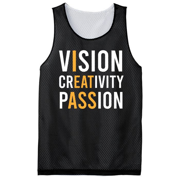 Vision Creativity Passion | I Eat Ass Funny Hidden Message Mesh Reversible Basketball Jersey Tank