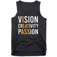 Vision Creativity Passion | I Eat Ass Funny Hidden Message Tank Top