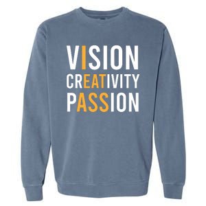 Vision Creativity Passion | I Eat Ass Funny Hidden Message Garment-Dyed Sweatshirt