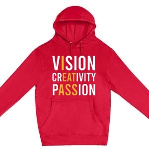 Vision Creativity Passion | I Eat Ass Funny Hidden Message Premium Pullover Hoodie