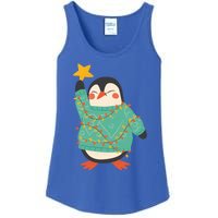 Vintage Christmas Penguin Funny Gift Ladies Essential Tank