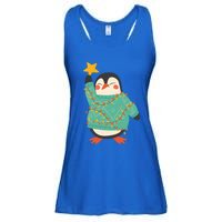 Vintage Christmas Penguin Funny Gift Ladies Essential Flowy Tank