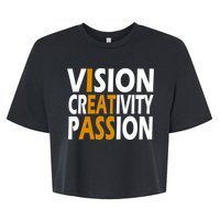 Vision Creativity Passion Quote Bella+Canvas Jersey Crop Tee