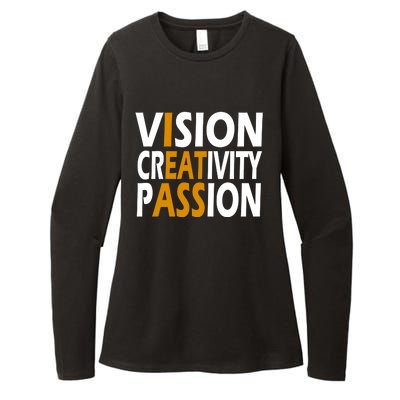 Vision Creativity Passion Quote Womens CVC Long Sleeve Shirt