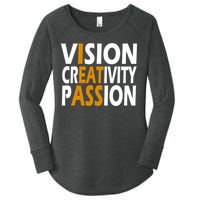 Vision Creativity Passion Quote Women's Perfect Tri Tunic Long Sleeve Shirt