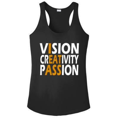 Vision Creativity Passion Quote Ladies PosiCharge Competitor Racerback Tank