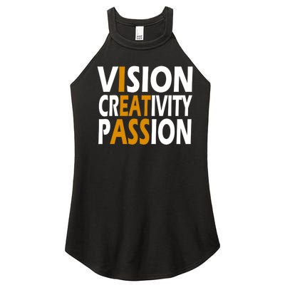 Vision Creativity Passion Quote Women's Perfect Tri Rocker Tank