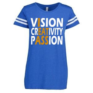 Vision Creativity Passion Quote Enza Ladies Jersey Football T-Shirt