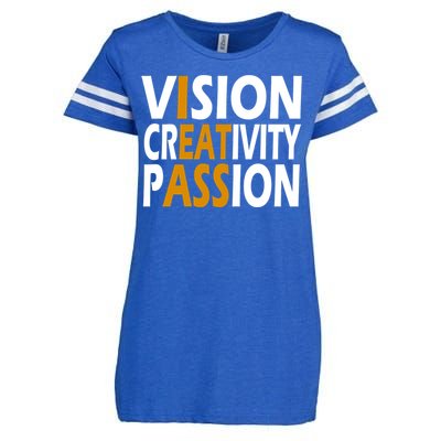 Vision Creativity Passion Quote Enza Ladies Jersey Football T-Shirt