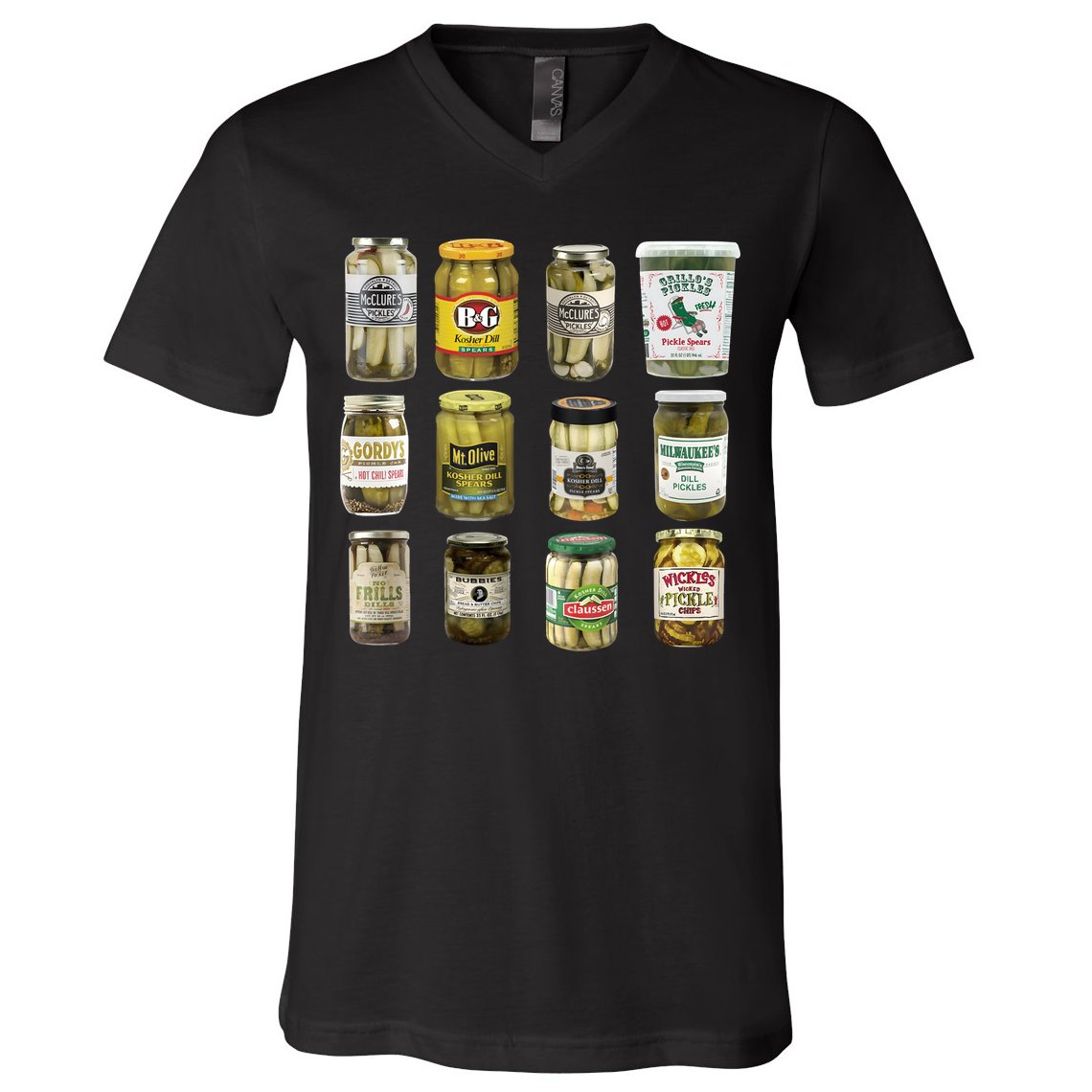 Vintage Canned Pickles Pickle Lovers Pickle V-Neck T-Shirt