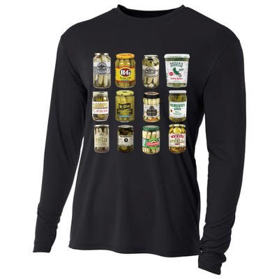Vintage Canned Pickles Pickle Lovers Pickle Cooling Performance Long Sleeve Crew
