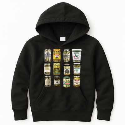 Vintage Canned Pickles Pickle Lovers Pickle Kids Hoodie