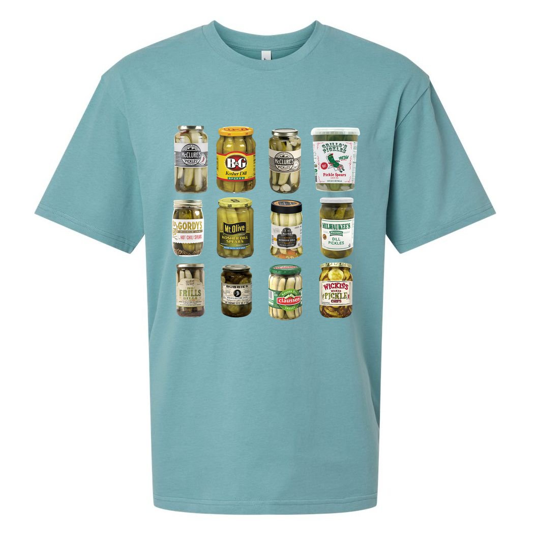 Vintage Canned Pickles Pickle Lovers Pickle Sueded Cloud Jersey T-Shirt